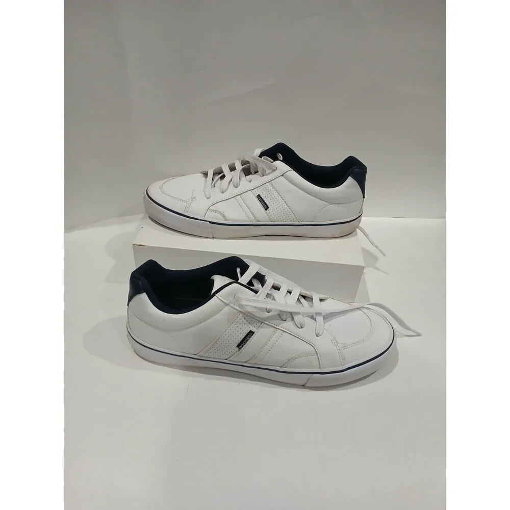 Dockers White Navy Casual Sneakers Men’s Size 11 Lace Up Low Top Shoes